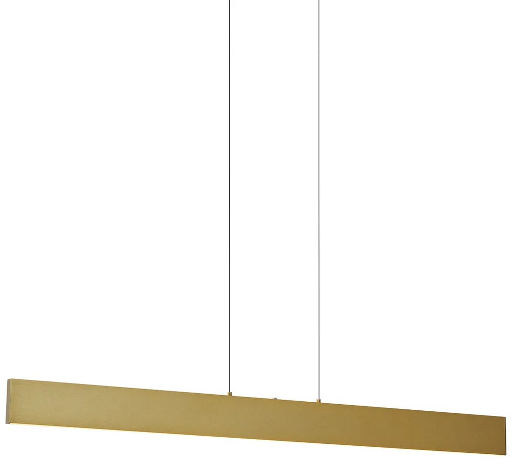 Lampada a sospensione moderna ottone con LED dimmerabile a 3 livelli - Straight