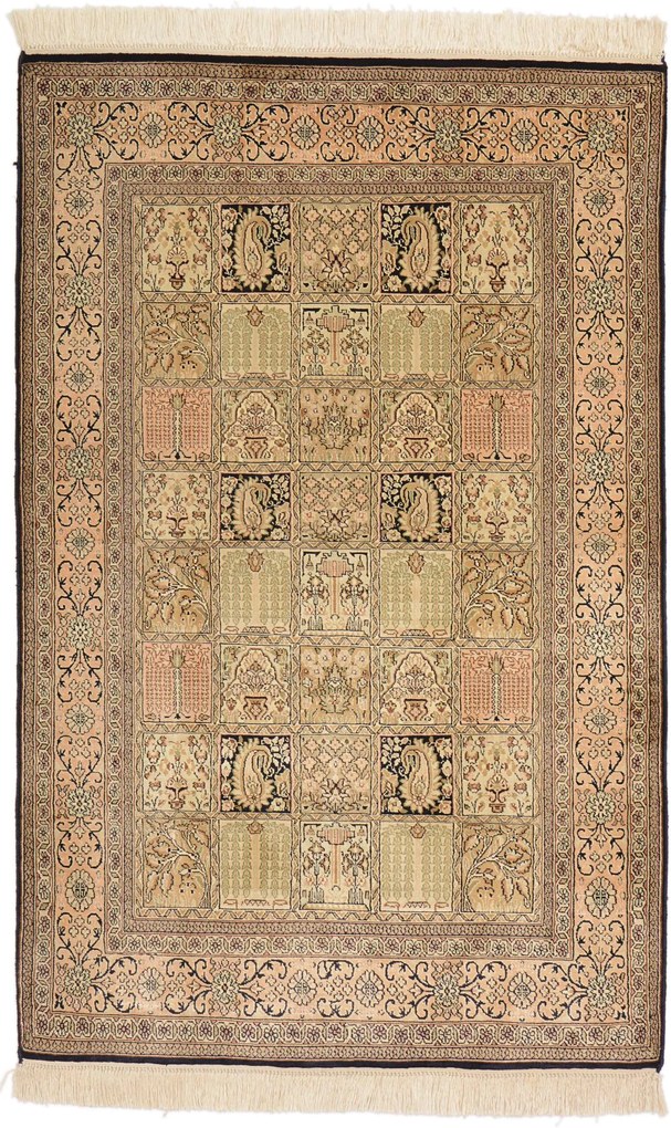 Cashmere Silk Tappeto 80 x 120 (Indian) Annodato A Mano