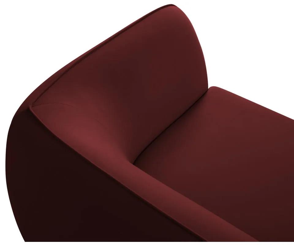 Divano in velluto rosso 190 cm Lando - Micadoni Home