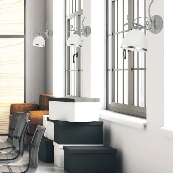 Applique RETRO II 1xE27/60W/230V argento