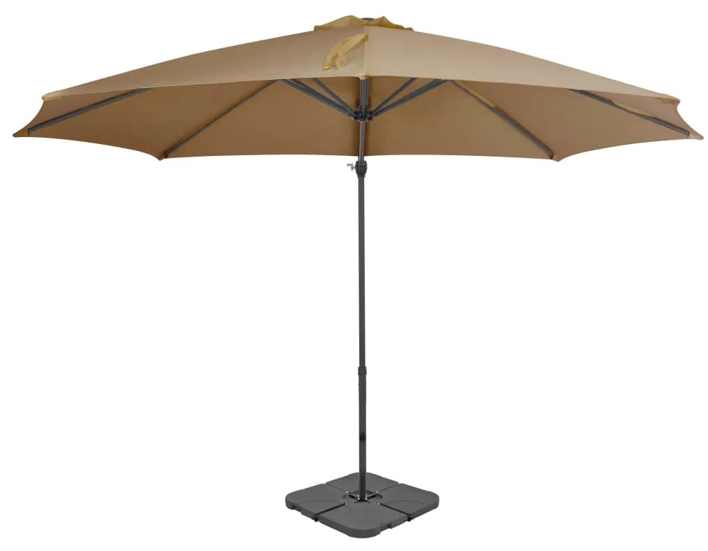 Ombrellone Da Giardino Con Base Portatile Tortora /