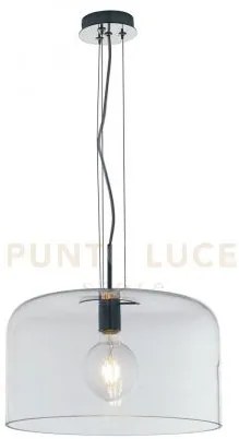 Lampadario a sospensione gibus trasparente 1 luce attacco e27 40x40...