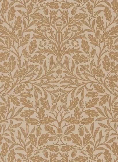 Morris & Co Carta da parati Pure Acorn - Gilver/ Copper