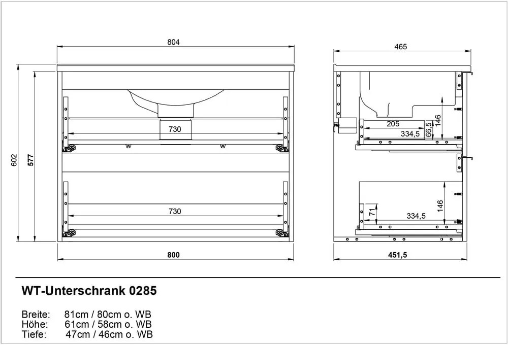 Set da bagno antracite Crandon - Germania
