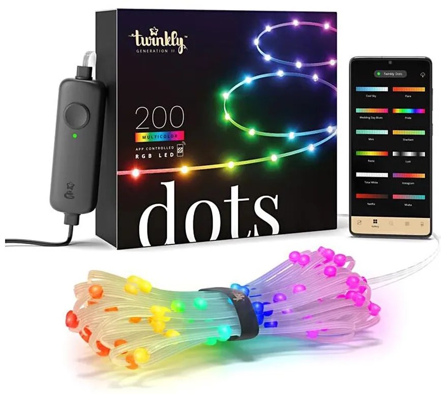 Twinkly TWD200STP-TEU - Striscia LED RGB dimmerabile per esterni 200xLED 10m IP44 WiFi