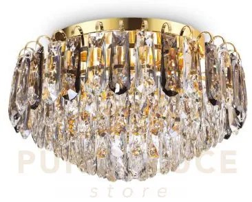 Magnolia lampada da soffitto in cristallo oro 7 luci attacco g9 lam...