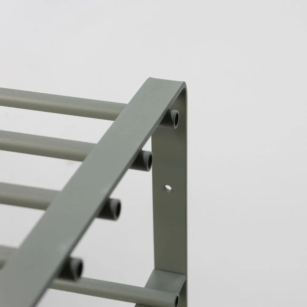Scarpiera in metallo grigio-verde Rex - Spinder Design
