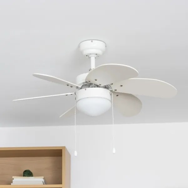 ZEVENTI - Ventilatore da soffitto FAMARA 1xE14/60W/230V bianco
