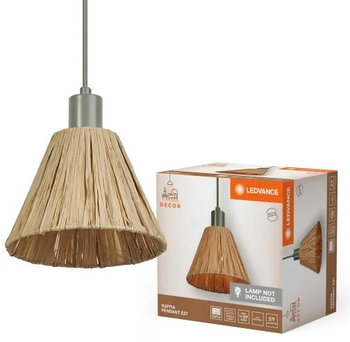 Ledvance - Lampadario a sospensione con filo DECOR RAFFIA 1xE27/15W/230V