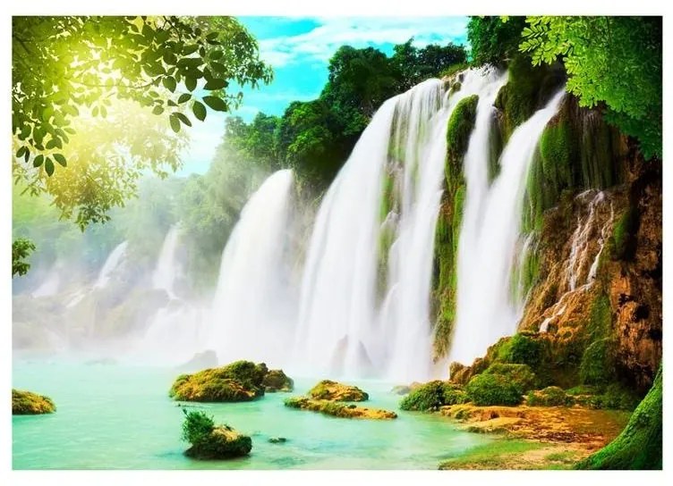 Fotomurale adesivo  La bellezza della natura: cascata  Larghezza x Altezza Home decor 392x280