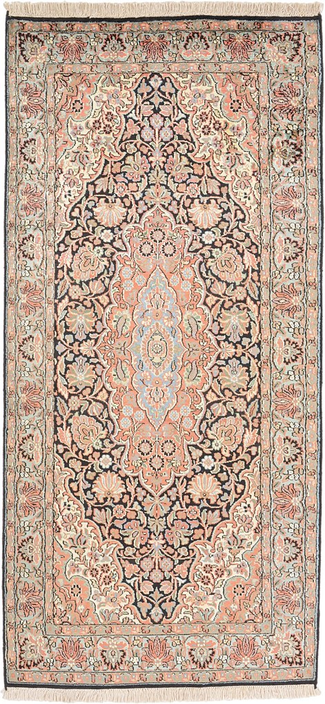Cashmere Silk Tappeto orientale 80 x 160 (Indian) Annodato A Mano