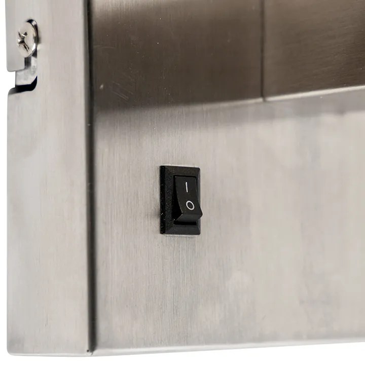 Lampada da parete intelligente in acciaio con paralume bianco crema incl. Wifi P45 - Bergamo