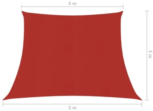 Vela Parasole 160 g/m² Rossa 4/5x3 m in HDPE