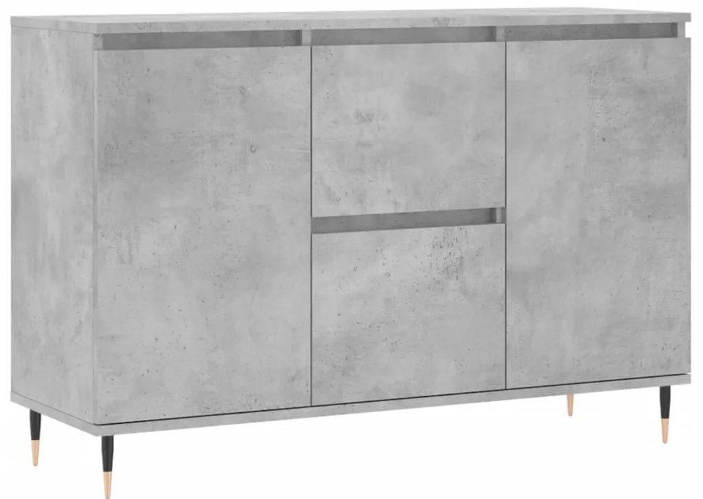 Credenza grigio cemento 104x35x70 cm in legno multistrato