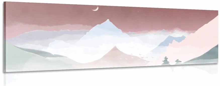 Stampa su tela – Montagne maestose pastello
