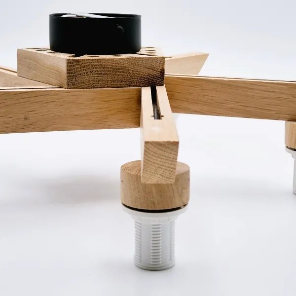 Plafoniera ANTONIO 5xE14/40W/230V rovere