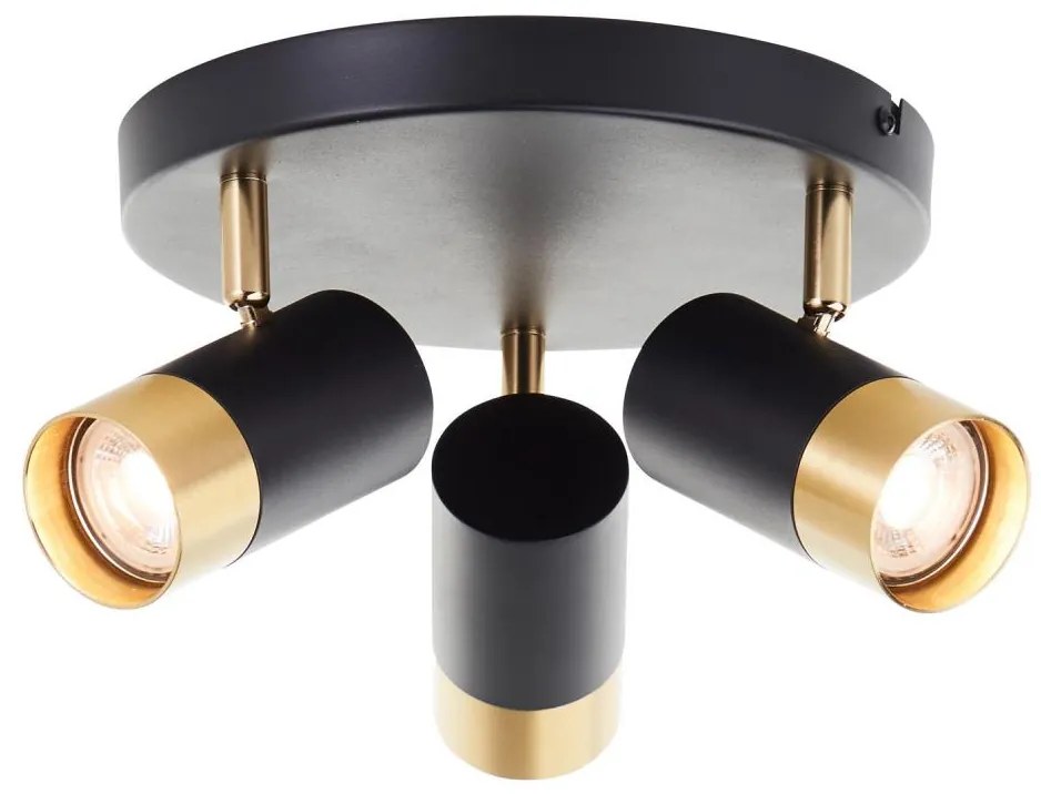 Brilliant - Faretto LED VIGOLO 3x GU10/5W/230V, nero/oro