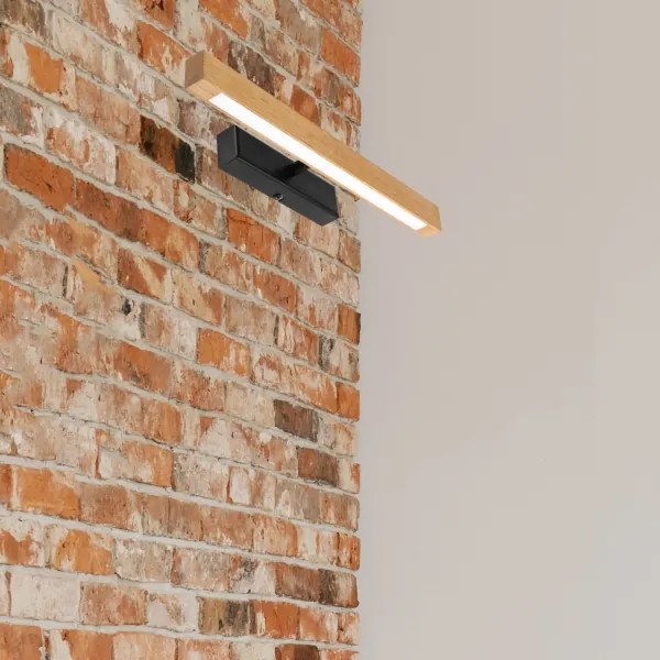 Lampada per quadri LED VERDE LED/5,5W/230V 3000K 46 cm rovere/nero