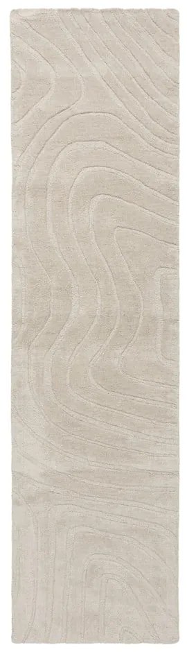Passatoia in lana tessuta a mano color crema 60x230 cm Mesmerise Natural - Flair Rugs