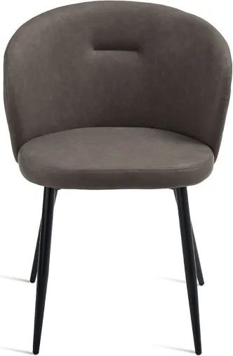 Sedia in ecopelle Antracite e sruttura in metallo SLANG 2 sedie