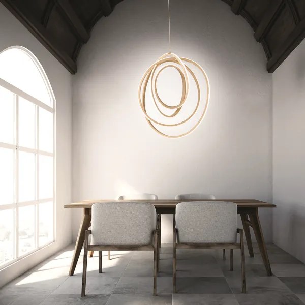 Lampada a sospensione GOLDEN in metallo verniciato Oro a LED 50 cm