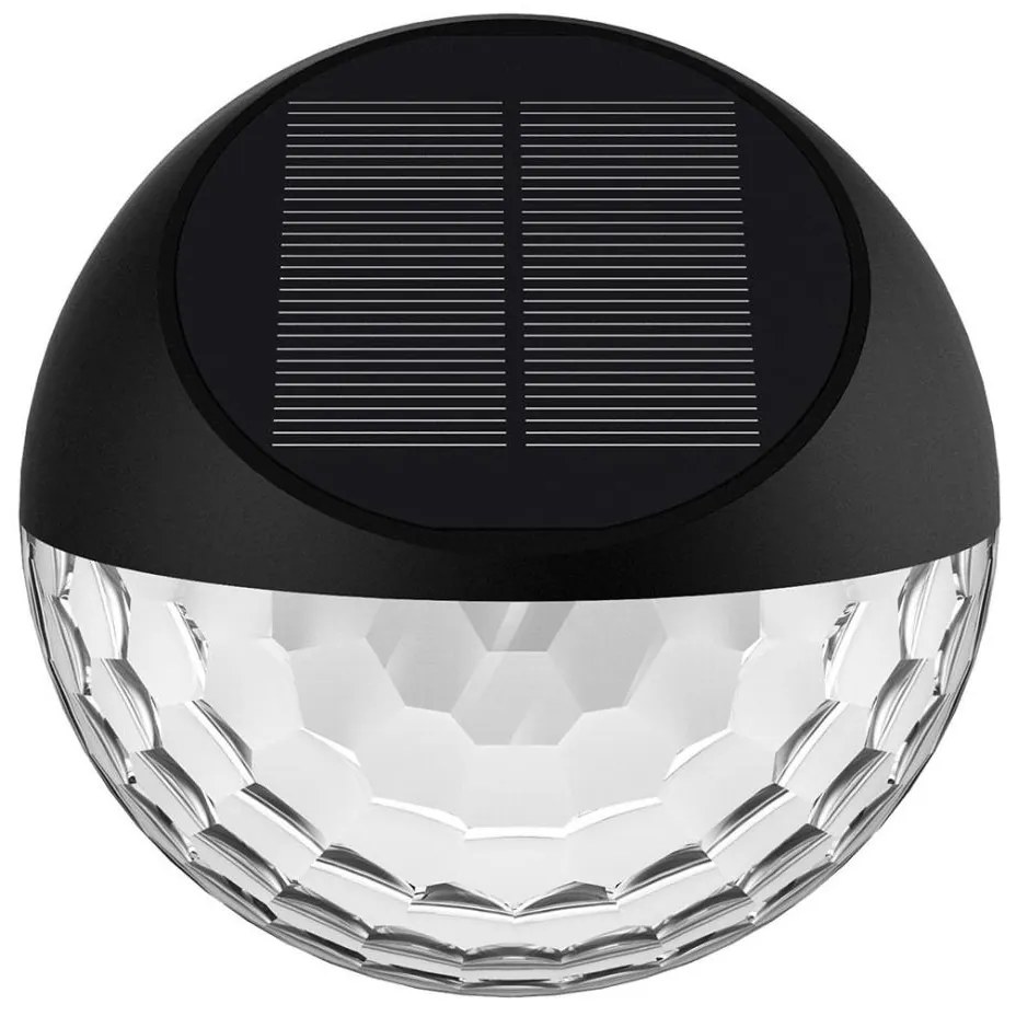 Aigostar - Applique a LED solare LED/2W/1,2V nero 2700K IP44