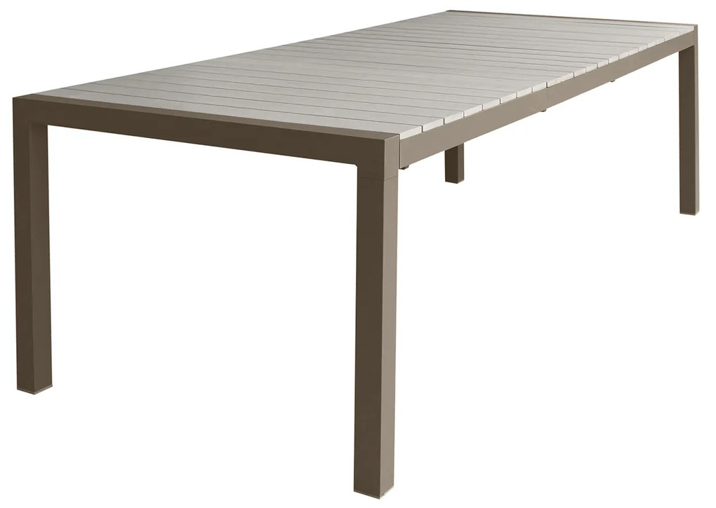 Tavolo da giardino allungabile 162 242x100x74 cm - taupe