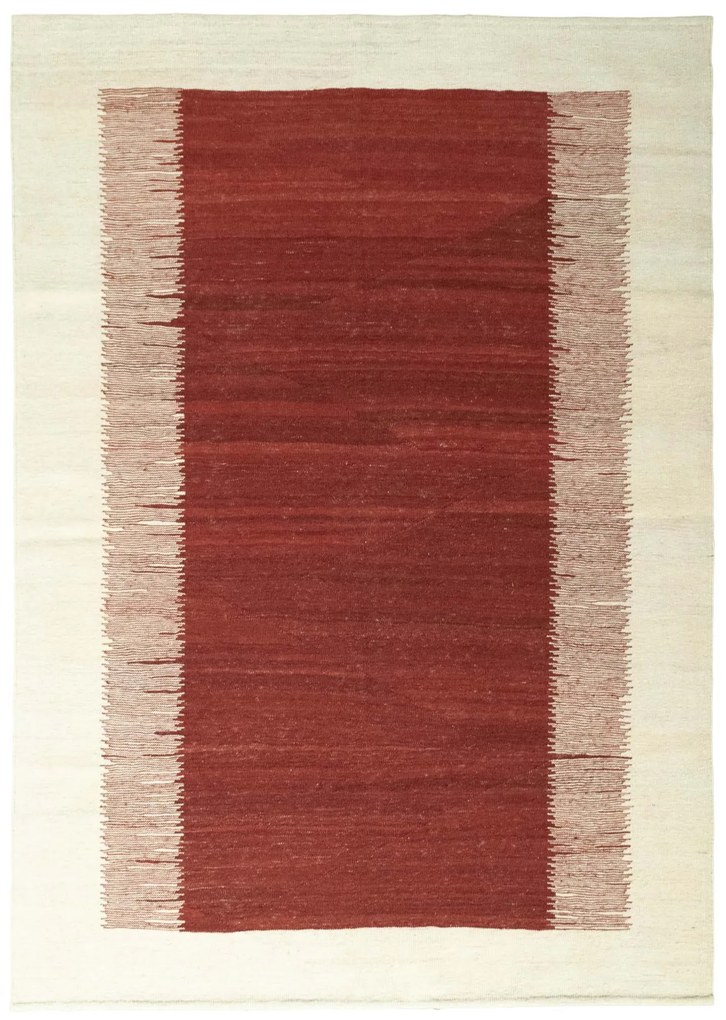 Kilim Tappeto 240 x 170 Rosso (Iran) Tessuto A Mano