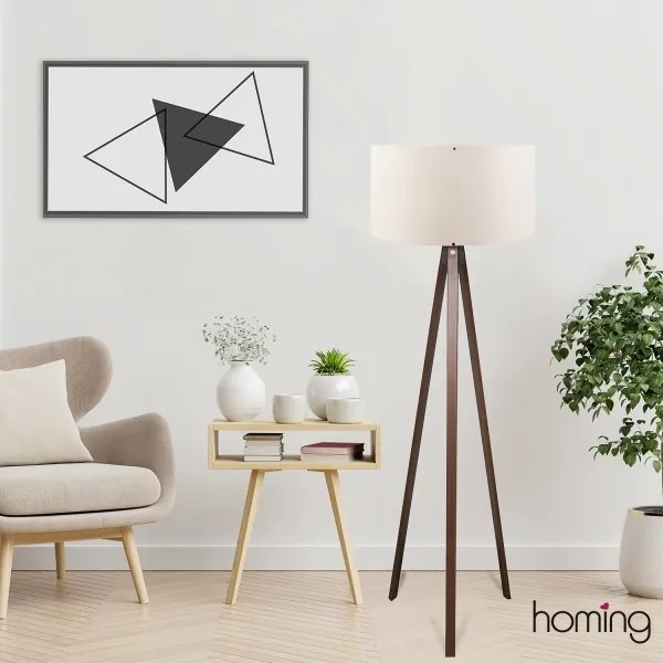 Lampada da terra AYD 1xE27/40W/230V marrone/crema