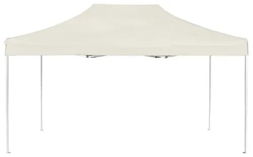 Gazebo Professionale Pieghevole in Alluminio 4,5x3 m Crema