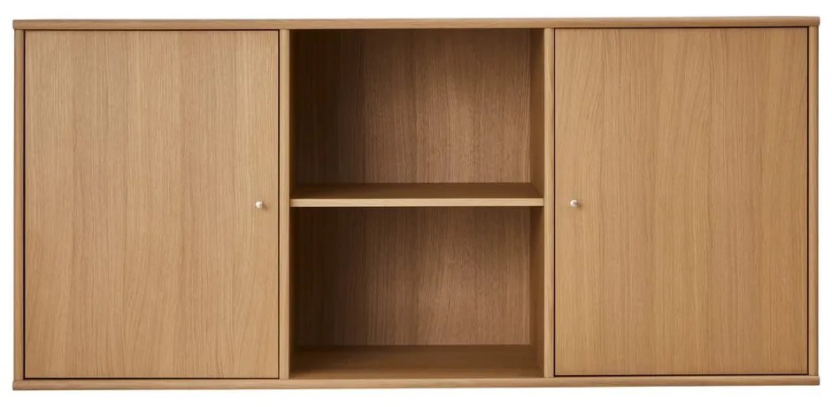 Cassettiera bassa a sospensione in rovere naturale 133x61 cm Mistral - Hammel Furniture