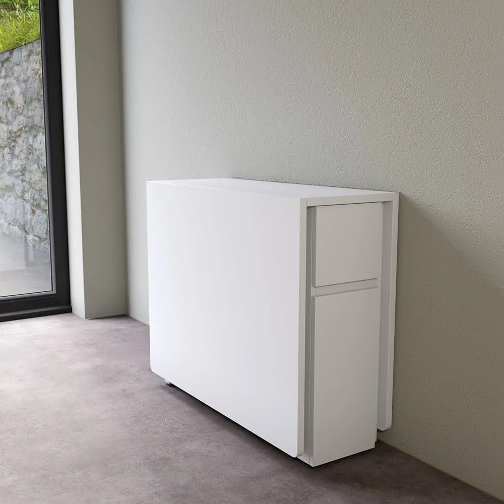 Tavolo multifunzionale pieghevole bianco Kungla - Woodman