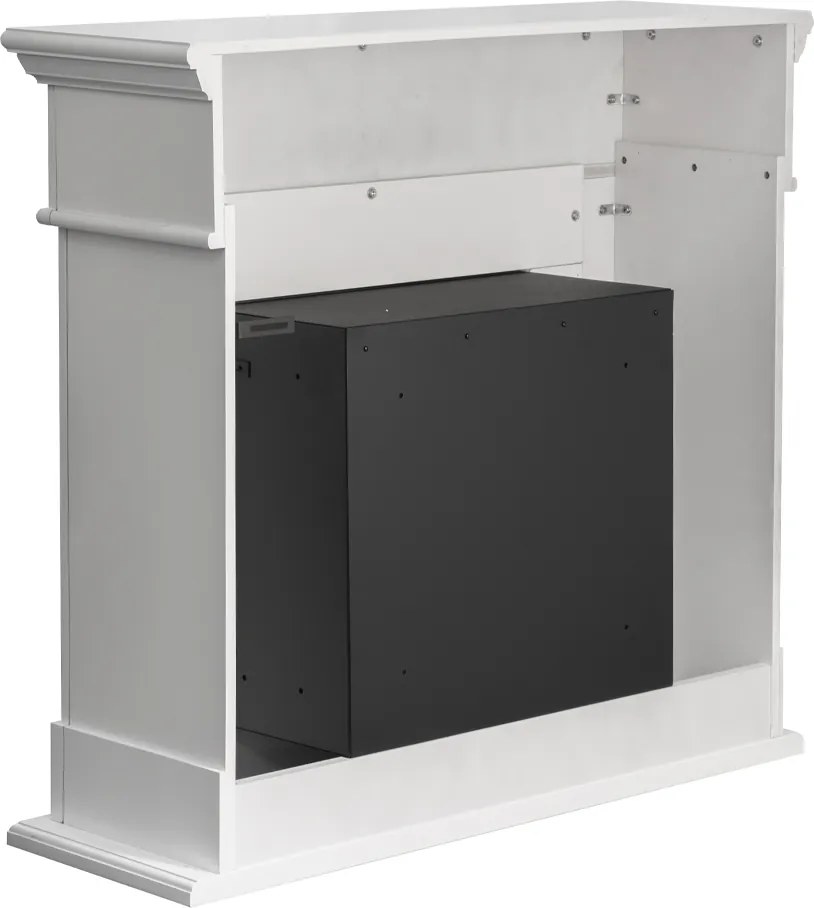 Camino a Bioetanolo da Pavimento 110x37x102 cm Cambridge Bianco...