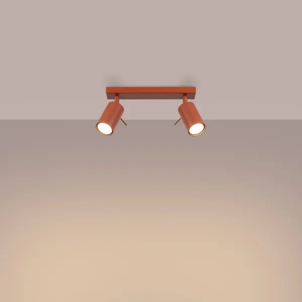 Sollux SL.1507 - Faretto RING 2xGU10/10W/230V rosso