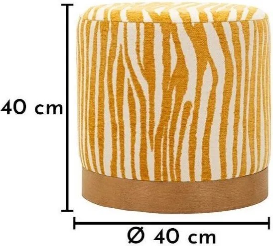 Poggiapiedi color senape Savana – Mauro Ferretti