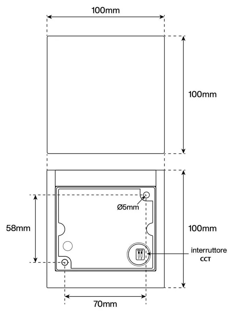 Applique LED Cubo 12W Bidirezionale IP65 CCT OSRAM Chip LED