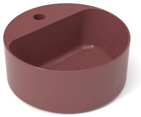 Lavabo da appoggio Open OLYMPIA CERAMICA tondo in ceramica L 40 x H 17 x P 40 cm marrone lucido