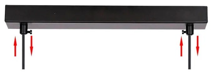 Lampada a sospensione nera con paralume in vetro 14x48 cm Aspa - Candellux Lighting