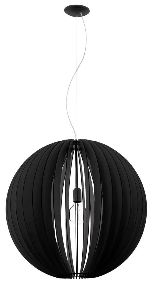 Eglo 63254 - Lampadario a sospensione con filo COSSANO PRO 1xE27/60W/230V diametro 70 cm nero