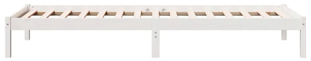 Letto extra lungo senza materasso bianco 90x220 cm in pino