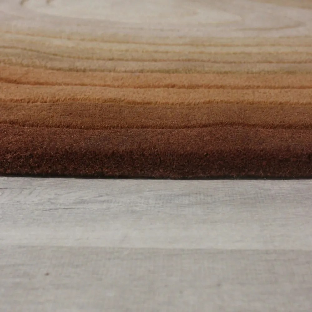 Tappeto in lana color mattone 160x230 cm Puddle Ombre Wool - Flair Rugs