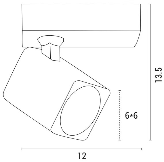 Faretto 1xGU10/7W/230V bianco