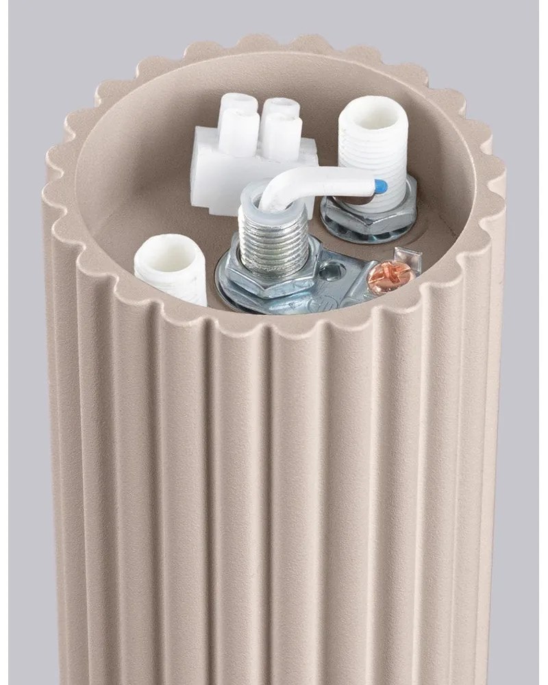 Plafoniera grigio tortora con paralume in vetro ø 12 cm Orbital – Sollux