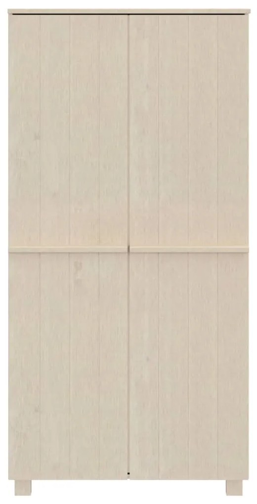 Armadio hamar miele 89x50x180 cm in legno massello di pino