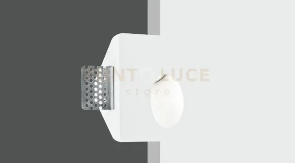 Segnapassi a incasso ariel bianco quadrato  1 luce attacco gu10 min...