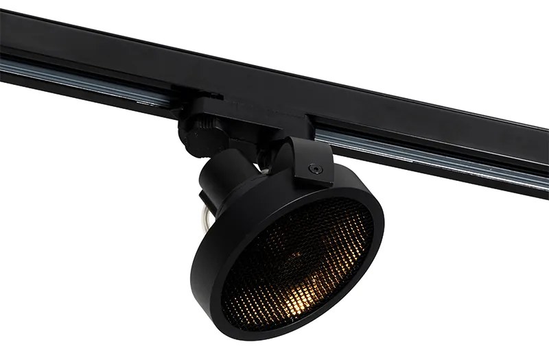Faretto da binario moderno trifase nero - Master 111 Honey