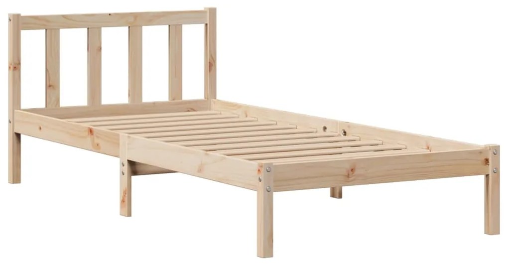 Letto libreria senza materasso 90x200 cm legno massello pino