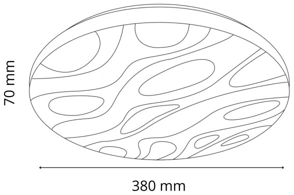 Plafoniera LED da bagno CLOUD LED/24W/230V diametro 38 cm IP44