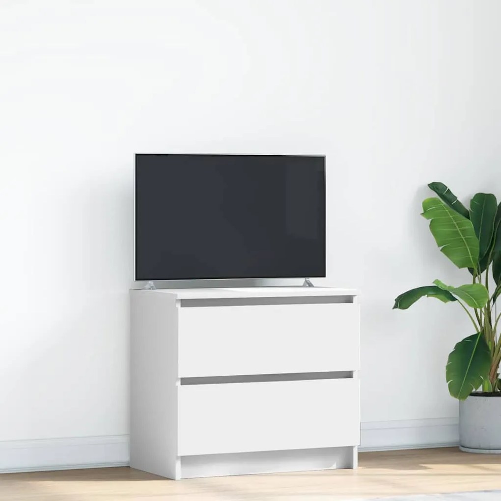 Mobile Porta Tv Bianco 60x35x54 Cm İn Legno Multistrato /