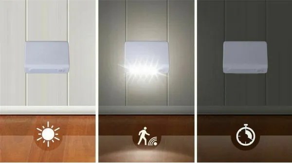 Grundig - Luce notturna a LED con sensore LED/3xAAA